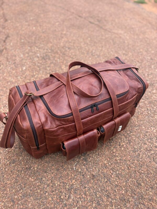 Leer reissakke/ leather duffel bags