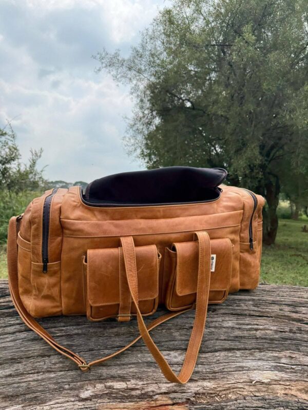Leer reissakke/ leather duffel bags